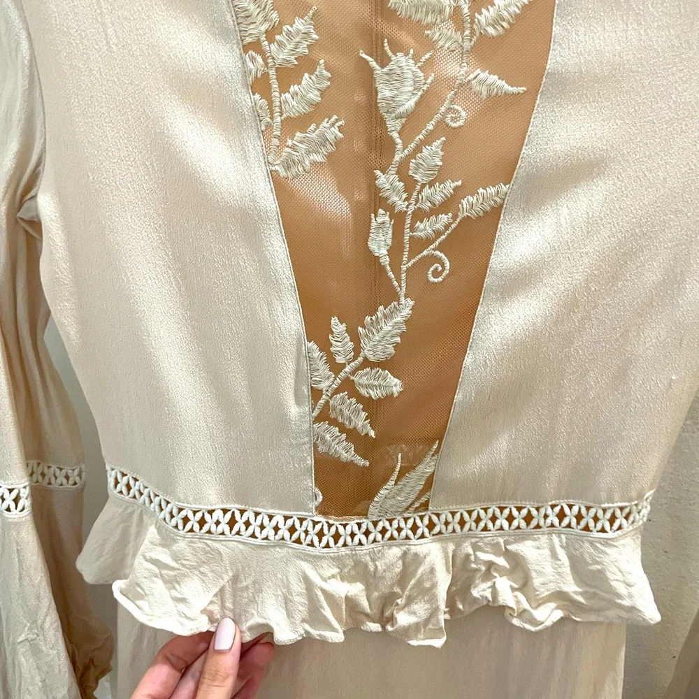 For Love & Lemons / Emilia Mesh Flare Mini Dress - Picture 7 of 14